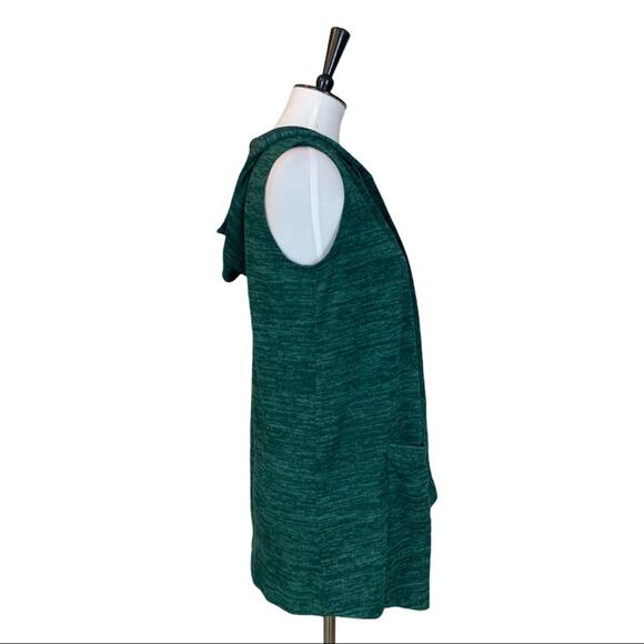 LOGO Women's Vest Green Knit Hooded Open Front Size Casual Athleisure Size XS - Picture 4 of 13
